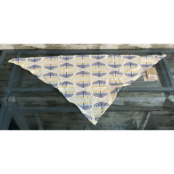 Honest Company Dog Holiday Hanukkah Menorah Bandana M/L - Picture 1 of 2